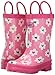 Hatley Little Girls Flower Heart Garden Rain Boots, Pink, 10