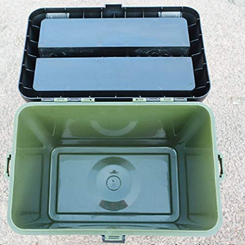 HYAN Angelgerät Kasten Tragbare Live-Angelkasten Camping Angelbox Sitzgürtelschnalle Design Angelkasten 36 * 37 * 20cm – Bild 4
