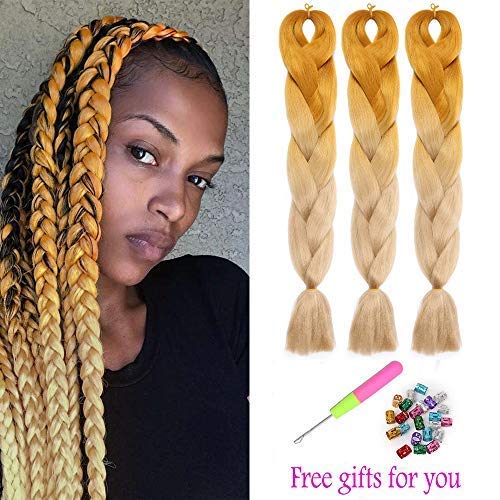Entranced Styles Ora 613 3packs Jumbo Braiding Hair 24 Two Tone