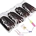 4 Pack Spring Twist Braids Ombre Colors Crochet Braids Synthetic Braiding Hair Extensions Low Temperature Fiber 8inch 100g (8 INCH, T1B/27)