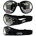 Global Vision Motorcycle ATV Dirt Bike Riding Sunglasses 2 Pair Clear Mirror and Driving Mirror Lenses