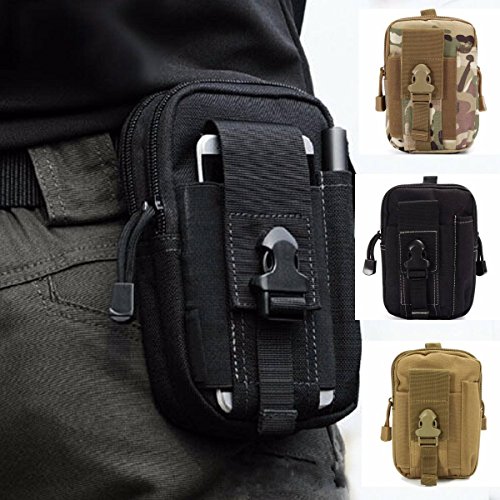 Molle Pouch,Charminer Compact Tactical Sport Multi-functional Pouch EDC Utility Gadget Belt Waist Bag with Cell Phone Pack Gear Tools Organizer Camo Bag Military Nylon Utility Camping Pouch