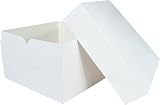 Culpitt 8" Square Cake Boxes With Lid Pack of 10 White Premium view 7