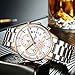 Men's Watches Sports Army Chronograph Waterproof Military Quartz Wristwatches Luxury Watches Rose Gold White Color