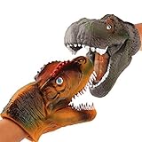 JoyJon Dinosaur Toys Soft Rubber Realistic Spines Dragon Dinosaur Hand Puppet for Kids Adult