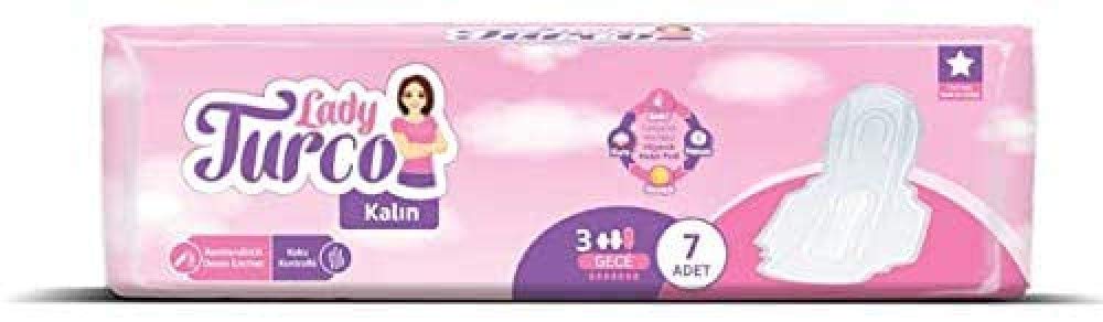 Lady Turkish Women Thick Night Sanitary Pads - 7 Pieces - 800 Gr