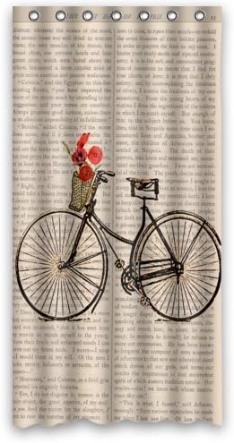 Super Specials Bicycle Waterproof Bathroom Bath Polyester Shower Curtain 36" x 72"