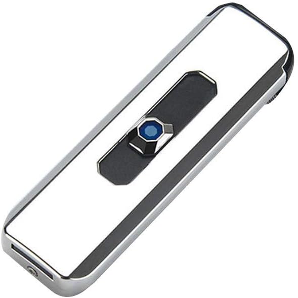 HINK Electric Cigarettes Lighter, Electric USB Battery Thin Rechargeable Flameless Collectible Lighter Windproof Portable Slim Pocket Cigarette Lighter for Men Women