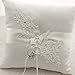 Awtlife Flower Wedding Ring Pillow Ivory Cushion Bearer for Beach Wedding 8.26 Inch