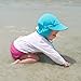i play. by green sprouts Unisex-Child Breathable Flap Sun Protection Hat, Light Aqua, 2T/4T