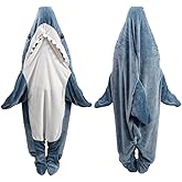 Gudina Shark Blanket Hoodie Onesie, Shark Onesie Adult, Sharks Sleeping Bag for Kids