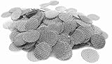ABG 100ct 3/8-Inch Stainless Steel Pipe Screens (.375) Smoking Bowl Screen Filters for Tobacco Pipes