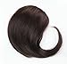 SARLA Black Brown Side Bangs Clip in Synthetic Hair Pieces Straight Bangs Extension for Women