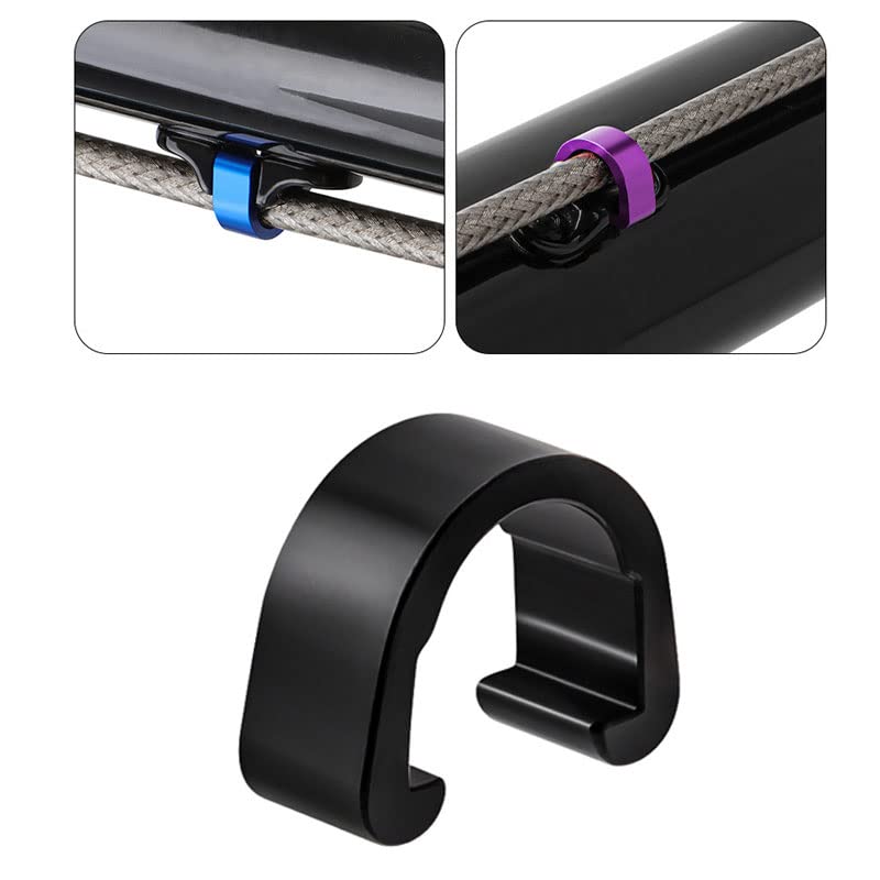 zalati Bicycle C-Clip Clamps 10pcs Brake Cable Buckle Aluminum Alloy Housing Hose Guide for MTB Mountain Road Bicycle