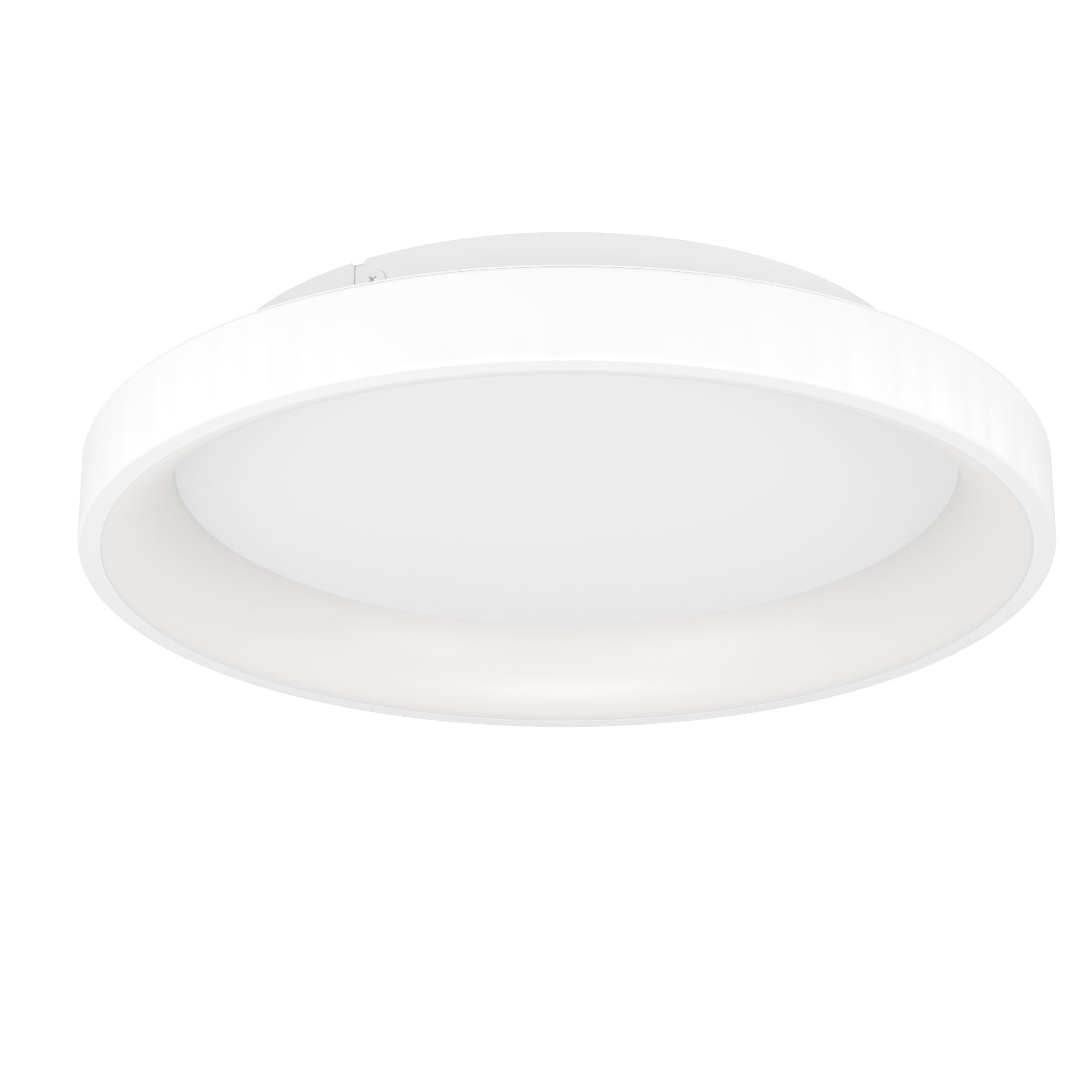 Eglo LED Ceiling Light Fitting Loretello, Round Ceiling lamp, Office Lighting dimmable with Remote Control, White Metal and Plastic, Warm White-Cold White, Ø 35 cm