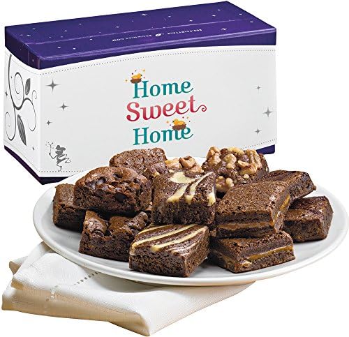 Fairytale Brownies Home Sweet Home Magic Morsel Dozen Gourmet Food Gift Basket Chocolate Box - 1.5 Inch x 1.5 Inch Bite-Size Brownies - 12 Pieces