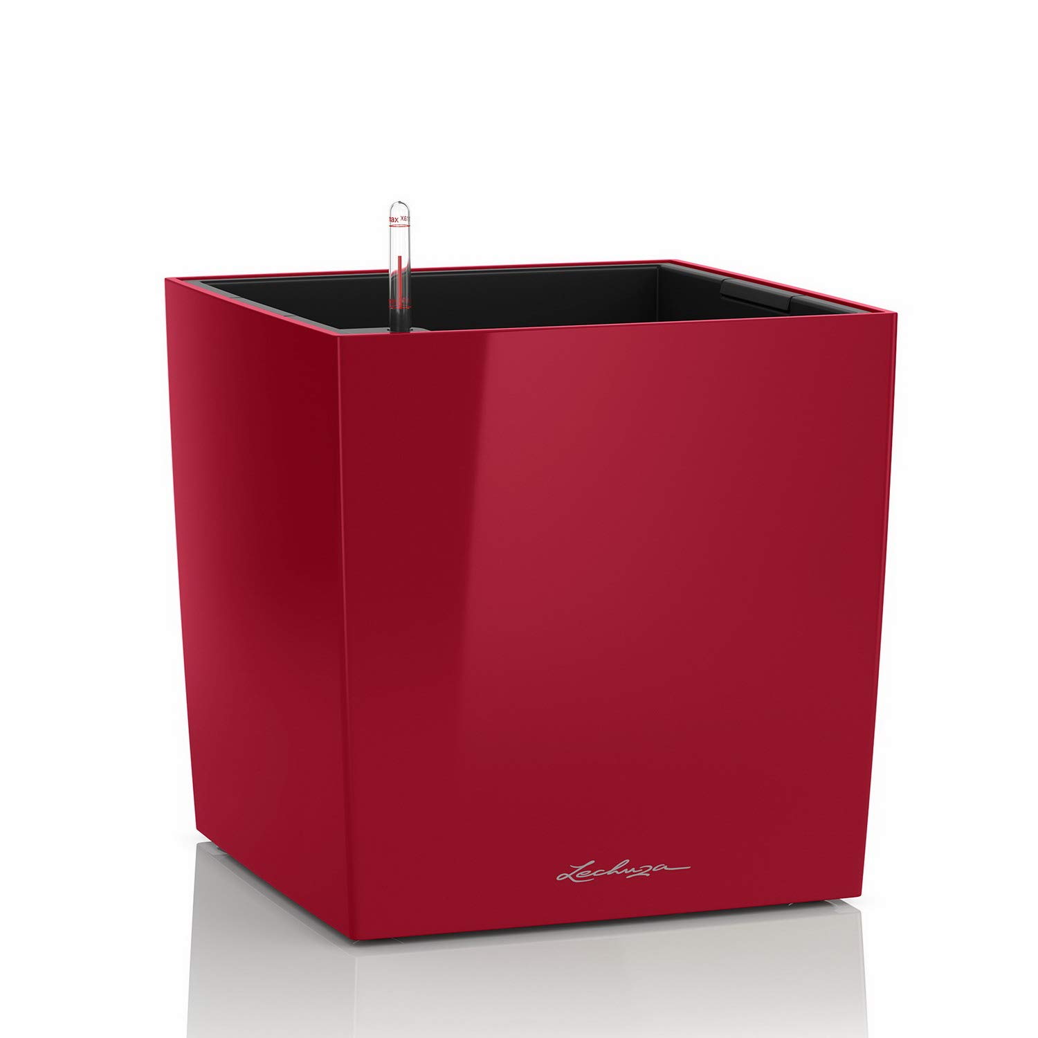 LECHUZA CUBE Premium 30 scarlet red high gloss 16467