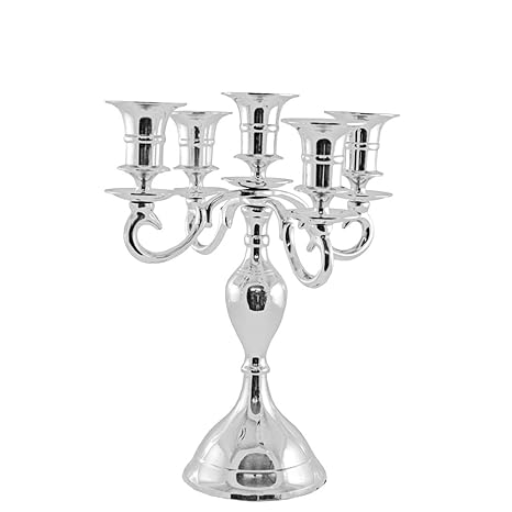 Amazon Com Grehom 5 Arm Candelabra Pall Mall Silver 9
