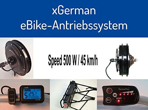 Special Offer: xGerman Add-On Kit 500 W/36 V, 28 Front Wheel Drive with LCD Display and Drinks Bottle Rechargeable Battery 11,6Ah