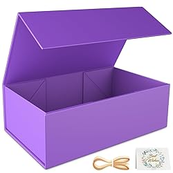 RYDDOY Purple Gift Box, 12x6x4'' Gift box for
