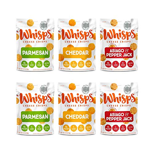 Whisps Cheese Crisps Parmesan, Asiago, & Cheddar Cheese Snacks, Keto