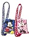 (4ct) Mickey & Minnie Mouse Drawstring Backpack and Id Holder Lanyards