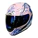 Motorcycle Street Bike Pink Dragon Full Face Woman/Lady Helmet