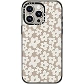 CASETiFY Impact Case for iPhone 15 Pro Max [4X Military Grade Drop Tested / 8.2ft Drop Protection/Compatible with Magsafe] - Flower Prints - Natural Flower - Clear Black