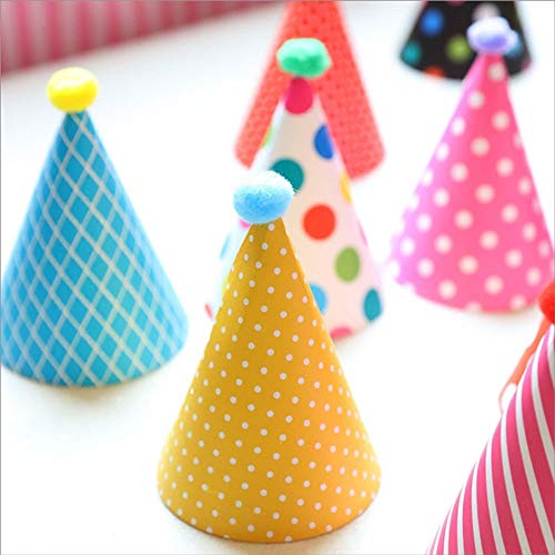 Faxco 2 Sets 22 Pack Party Hats Fun Cone Party Hats for Kids, Birthday Cone Hats
