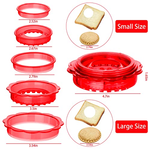 kiniza Sandwich Cutter and Sealer, 5 Pieces Uncrustables Sandwich Maker