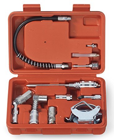 PMD Products Grease Gun Lubrication Tool Accessory Adapter Kit for Zerk Fittings Includes Injector Needle 1/8 NPT
