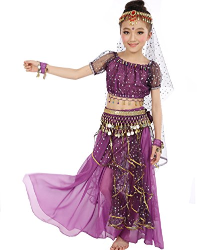 Astage GilrsGirls Belly Dance Carnival Dancing Dress Purple S