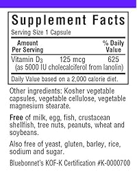 Bluebonnet Nutrition - 3 5000 UI, 743715003699, 1