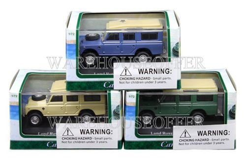NEW 1:72 CARARAMA COLLECTION - LAND ROVER SERIES III 109 ACRYLIC CASE Diecast Model Car By Cararama Set of 3 Cars