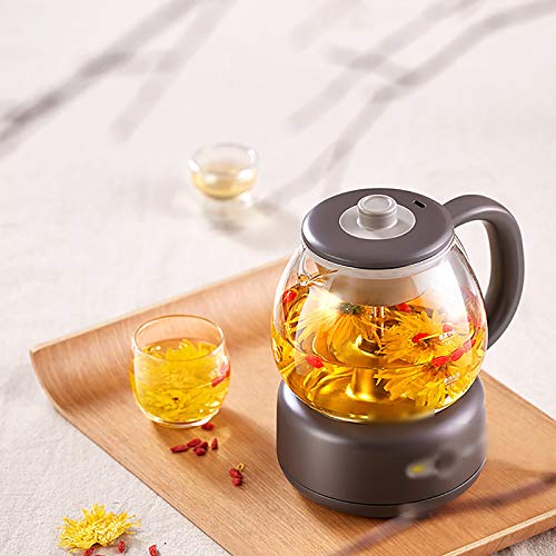 OMKMNOE Teekocher Mit Permanent Edelstahl Teefilter Herausnehmbar, Kabellose Technik Drehbare Steckverbindung Schwarz… – Bild 8