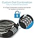 Aduro Sport Bike Lock Cable, Bicycle Master Cable Lock with 4-Digit Combination Lightweight Bike Chain Lock (4-feet)thumb 2