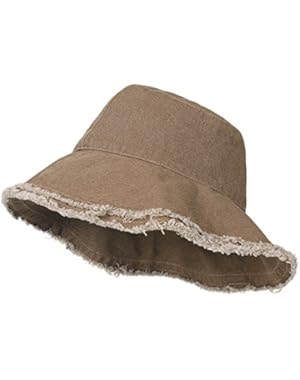 Vintage Cotton Fishing Hat Casual Ripped Edge Bucket Hat