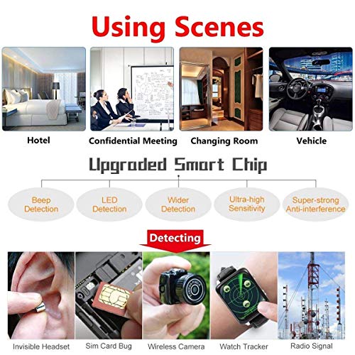 Anti Spy Detector, RF Signal Bug Detector, Spy Camera Finder, Wireless Signal Pinhole Laser for Hidden Camera Car GPS Tracker