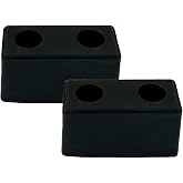 Fudatong 2 Pack Buffers USA Molded Rubber Bumper Block Dock Buffer 6x3x3 for Chassis/Trailers/Truck/Flatbed/Reefer with Steel Washer (4502-1276)