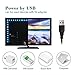 LED TV Backlight,SMY USB LED Strip Light,RGB Multi-Colour LED Light Strip Kit Waterproof IP65, 60LED with Wireless Remote Controller for TV/PC/Laptop Bias Lighting (6.56Ft)