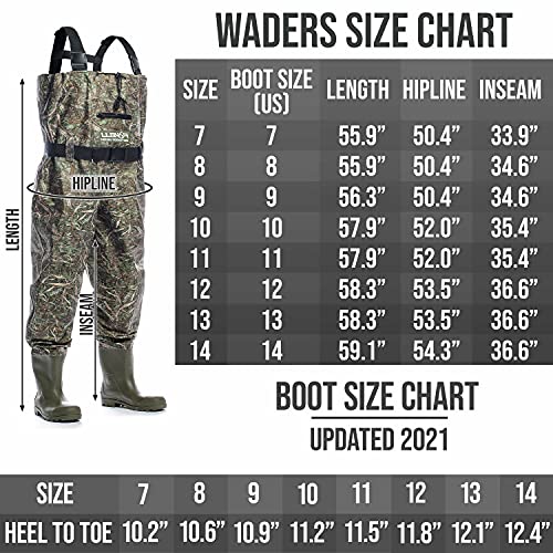 foxelli nylon chest waders