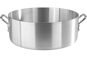 New Star Foodservice 24 Qt Aluminum Brazier, 17-Inch Diameter, No Cover