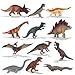 KDMALL Dinosaur Toys, Assorted Dinosaur Figures with Accessories & Carrying Bag, 8