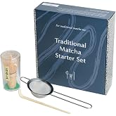Naoki Matcha Traditional Matcha Starter Set | Bamboo Matcha Whisk (Chasen), Scoop (Chashaku), Stainless Steel Sifter - Japanese Matcha Tea Set