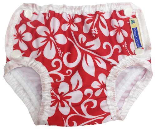 Mother-Ease Swim Diaper - Aloha Red - X-Large (33-40 lbs)