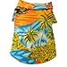 Tangpan Hawaiian Beach Coconut Tree Print Dog Shirt Summer Camp Polo Shirt Clothes Pet Puppy (Yellow, L)
