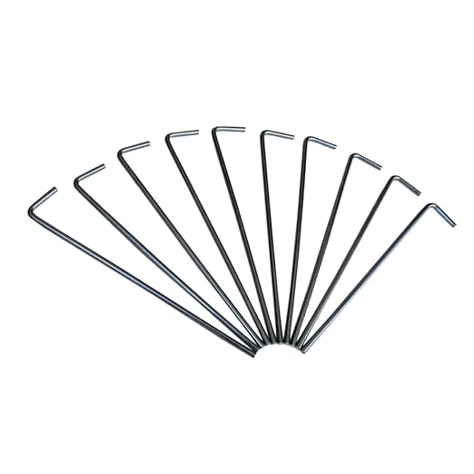 AmgateEu 20 pcs hierro piquetas estacas para jardín pines para ...