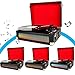 DIGITNOW Bluetooth Multi-Color LED Record Player for Vinly Records with Built-in Dual Stereo Speakers,Vinyl to mp3 Recording,LP 3-Speed Belt Driven Turntable,Aux Input & RCA Output.thumb 4