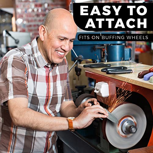 6 Piece Polishing Compound Cutting & Buffing Compound 1 Oz Kit Includes Black Emery, Brown