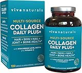 Multi Collagen Pills - Effective Collagen Supplements for Healthy Hair, Skin & Nails, 120 Collagen Capsules for Women and Men